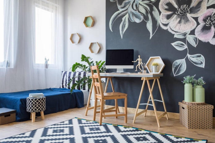 scandinavian style computer desk