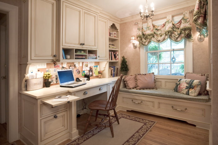 computer desk in provence style