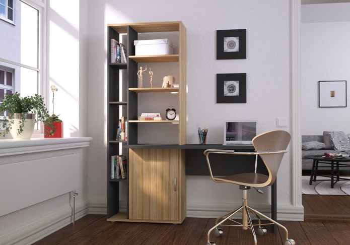 computer desk with pencil case
