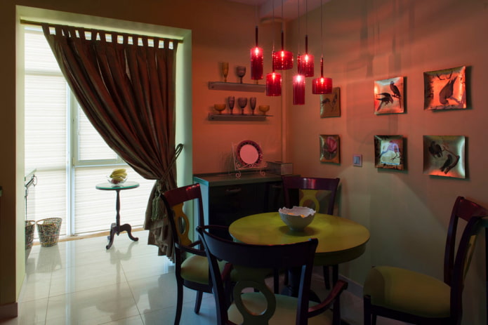 doorway decorated with textiles