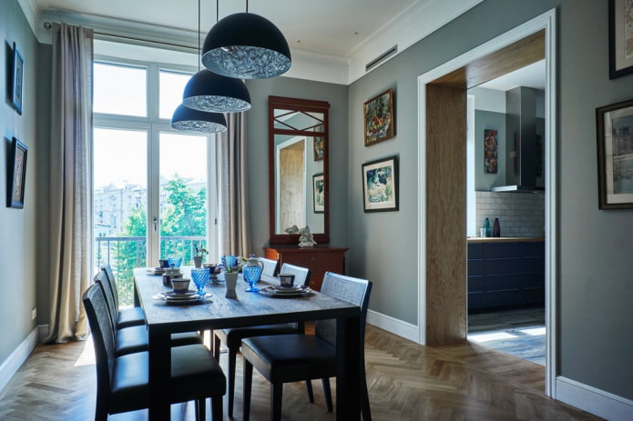 doorway decorated with MDF panels