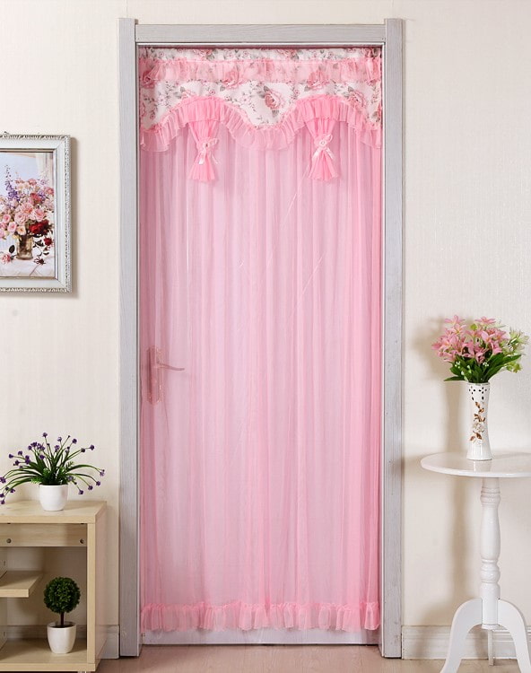 curtains on the door in the interior curtains on the door in the interior