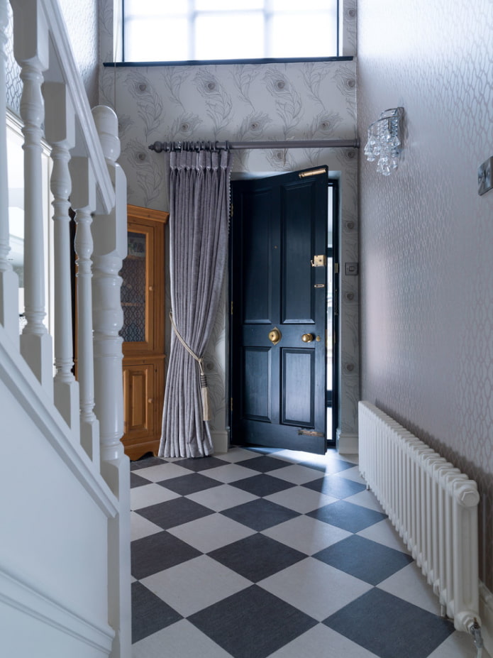 curtains on the front door in the interior curtains on the front door in the interior