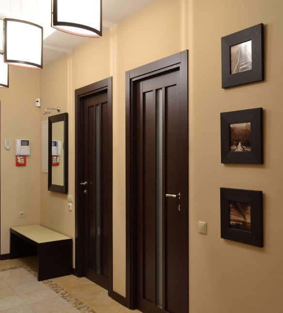 dark wood door and trim