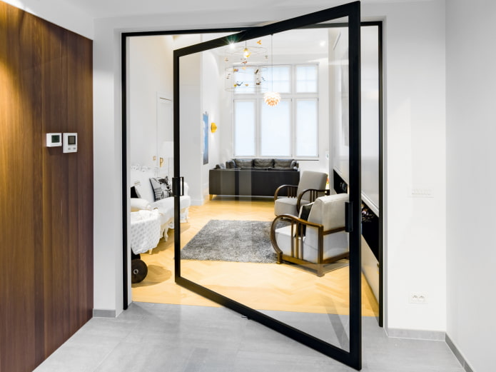 glass pendulum doors in the interior glass pendulum doors in the interior