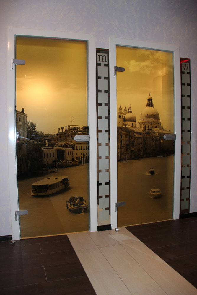 glass doors with photo printing in the interior glass doors with photo printing in the interior