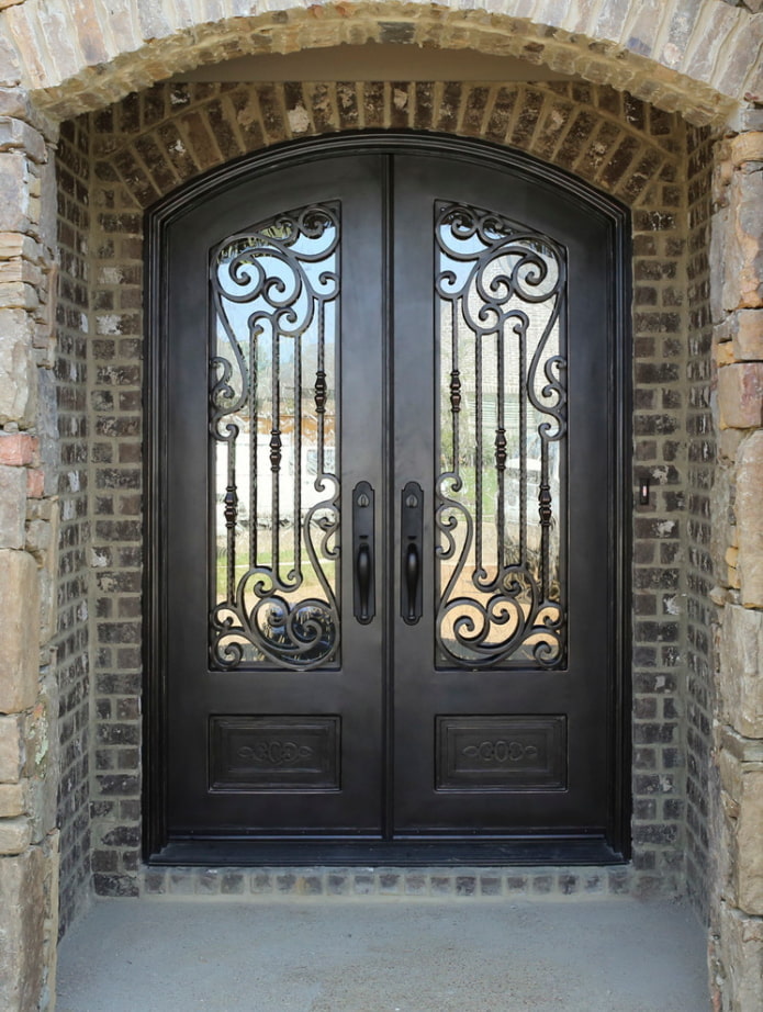 front door with wrought iron and glass front door with wrought iron and glass