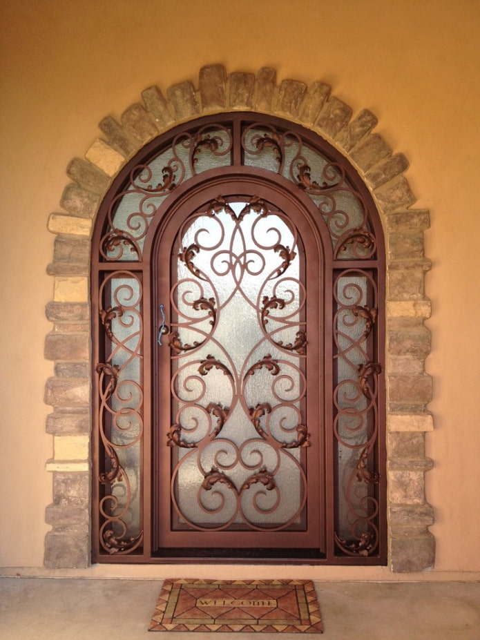 metal entrance door with forged patterns metal entrance door with forged patterns