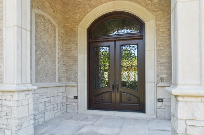front door with wrought iron and glass front door with wrought iron and glass