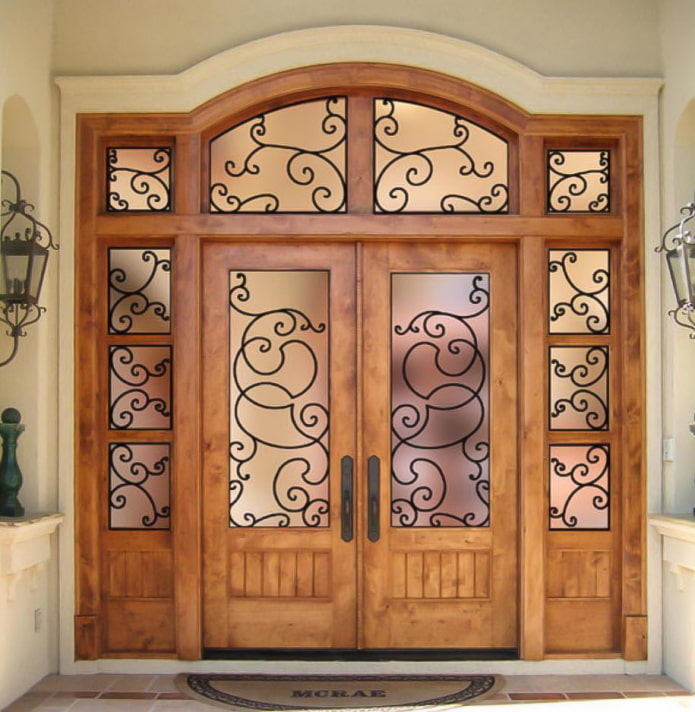 front door with wrought iron and glass front door with wrought iron and glass