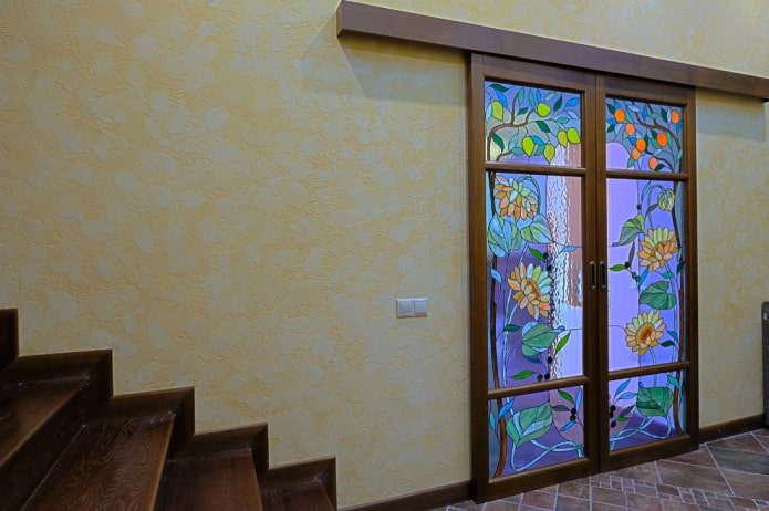 sliding stained glass doors in the interior sliding stained glass doors in the interior