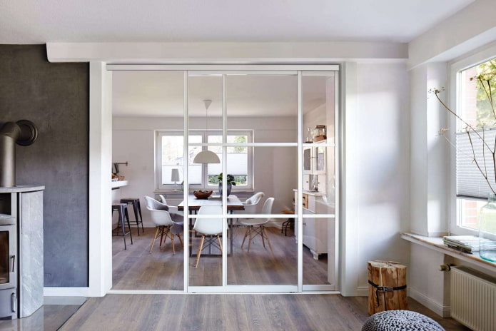 sliding doors in scandinavian style