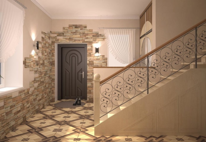 door decoration with stone in the interior door decoration with stone in the interior