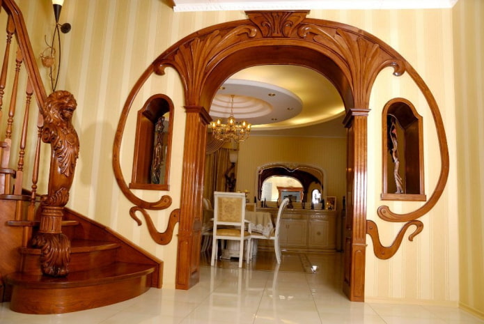 bent wood arch in art nouveau style bent wood arch in art nouveau style