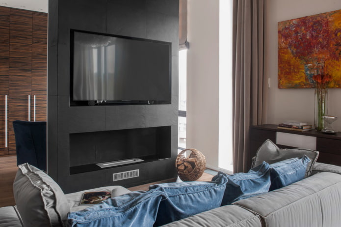 niche for a fireplace in the interior niche for a fireplace in the interior