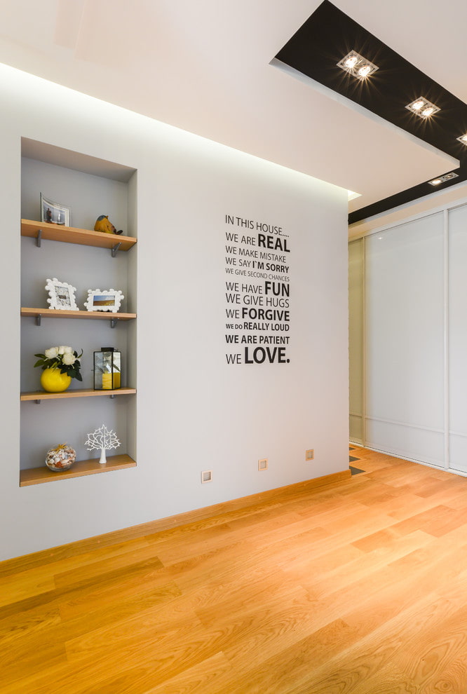 niche with shelves in the interior niche with shelves in the interior