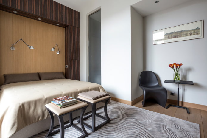 wall with a niche in the interior of the bedroom wall with a niche in the interior of the bedroom