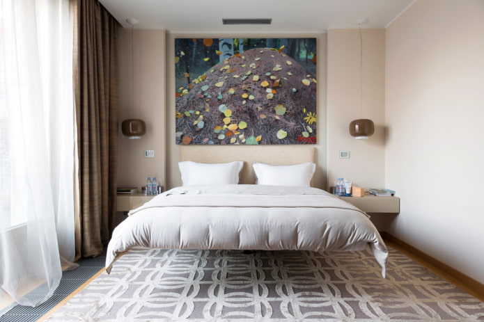 niche with a picture in the interior of the bedroom niche with a picture in the interior of the bedroom