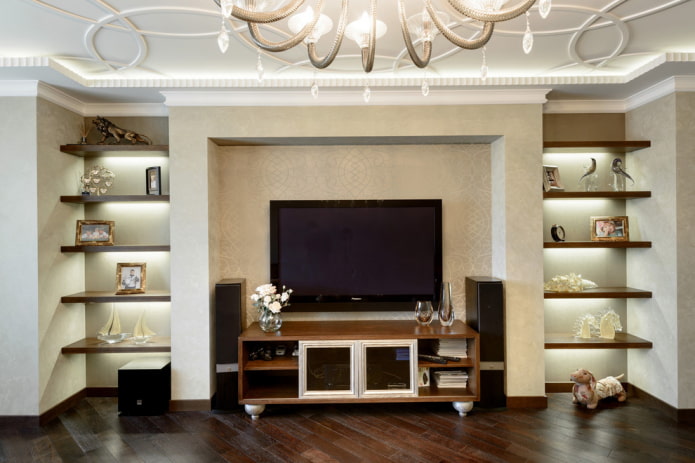 wall with a rectangular niche in the interior wall with a rectangular niche in the interior