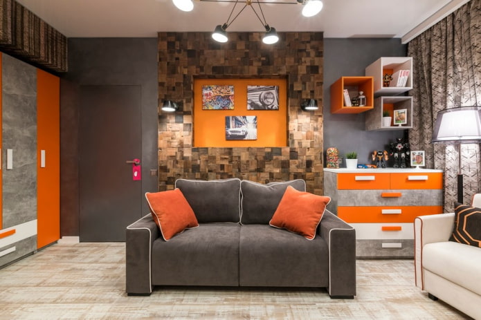 niche above the sofa in the interior niche above the sofa in the interior