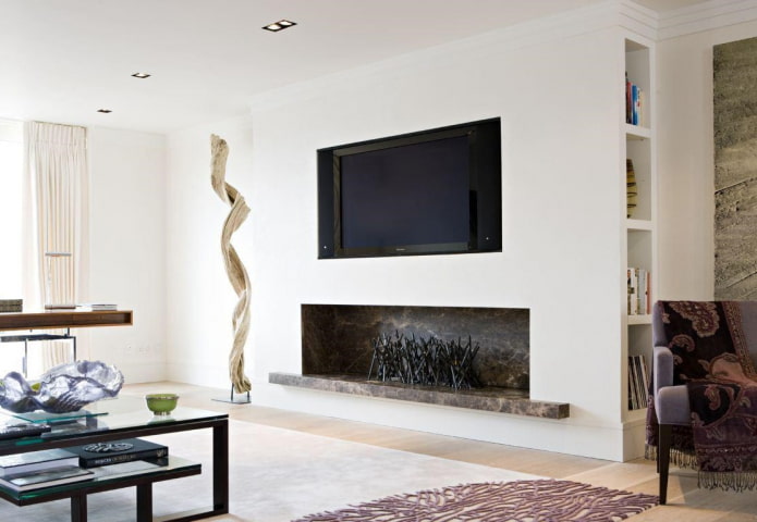 niche for a fireplace in the interior niche for a fireplace in the interior