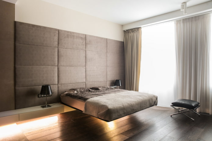 bed with a soft headboard bed with a soft headboard