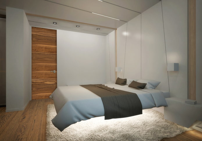 bed with light bed with light