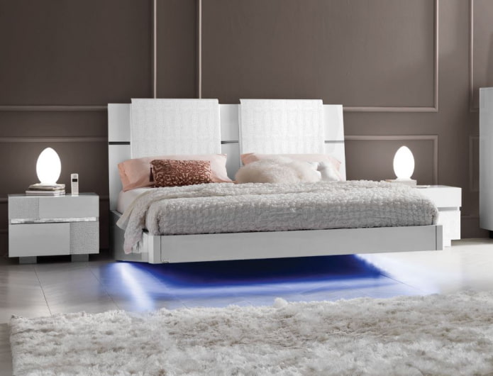 bed with light bed with light