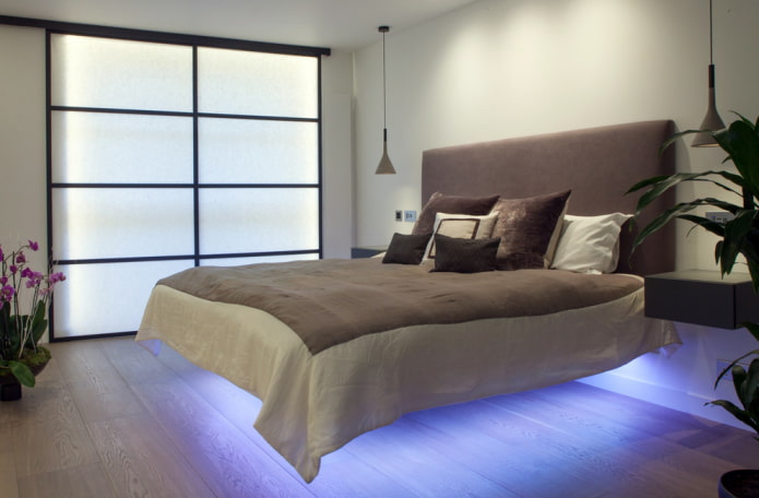 floating effect bed with lighting floating effect bed with lighting