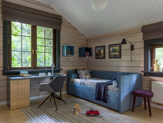 bed with three soft headboards in the interior bed with three soft headboards in the interior