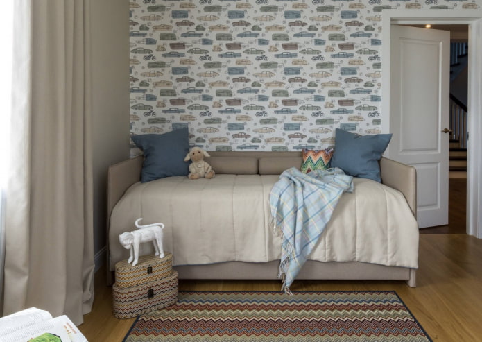 bed with three soft headboards in the interior bed with three soft headboards in the interior