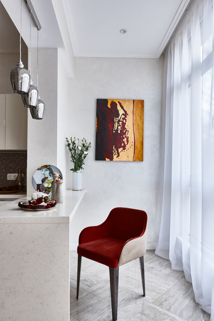 bar counter in the opening between the room and the balcony bar counter in the opening between the room and the balcony