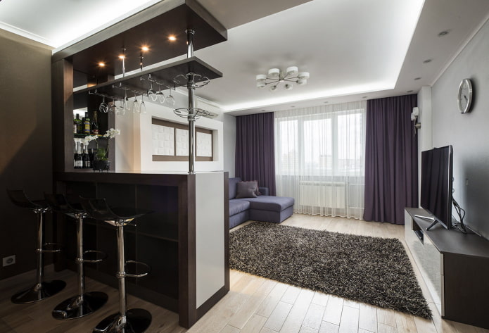 bar counter design in the interior of the hall