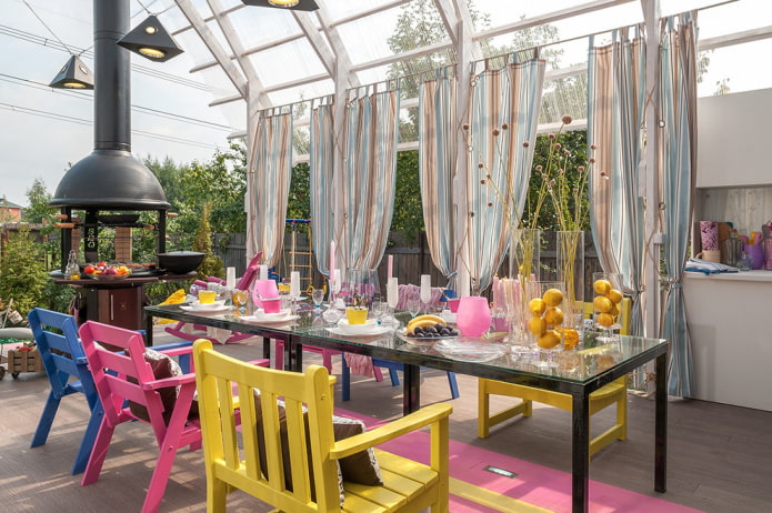 country house veranda with large table country house veranda with large table