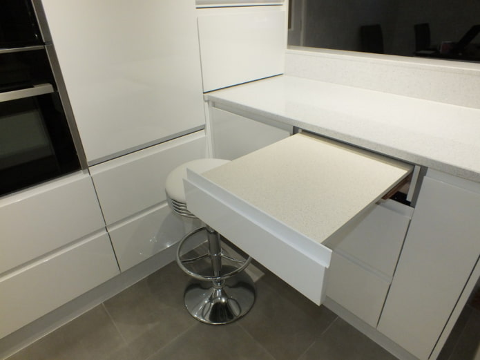 sliding table in the countertop sliding table in the countertop