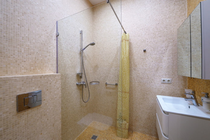 glass mosaic in the interior of the bathroom glass mosaic in the interior of the bathroom