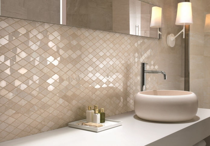 mother-of-pearl mosaic in the bathroom interior mother-of-pearl mosaic in the bathroom interior