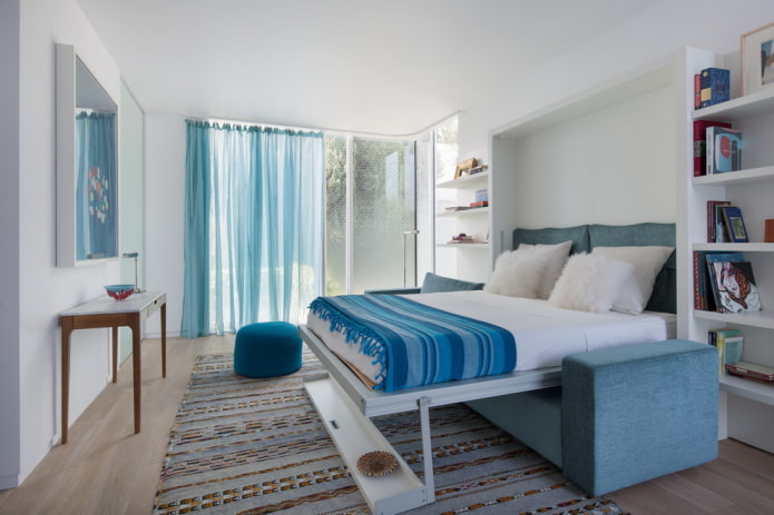 double sofa bed in the interior