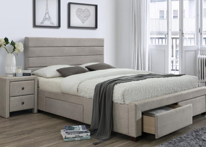 double model with drawers in the interior