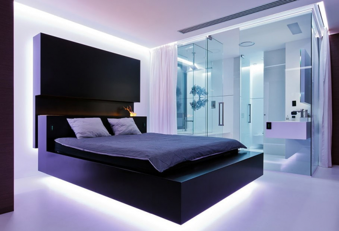 double model with lighting in the interior