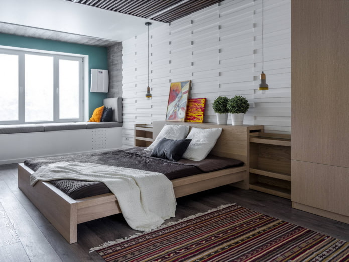 Bed against the wall Bed against the wall