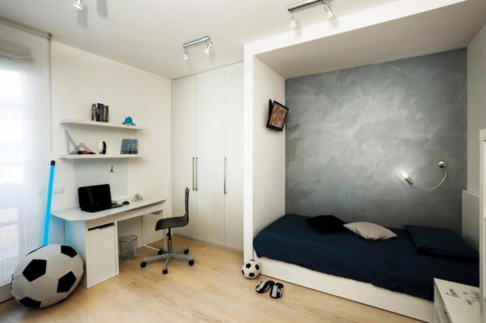 bed in a niche in the interior of the nursery