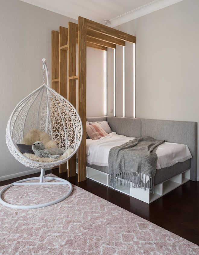 corner bed in the interior of the nursery