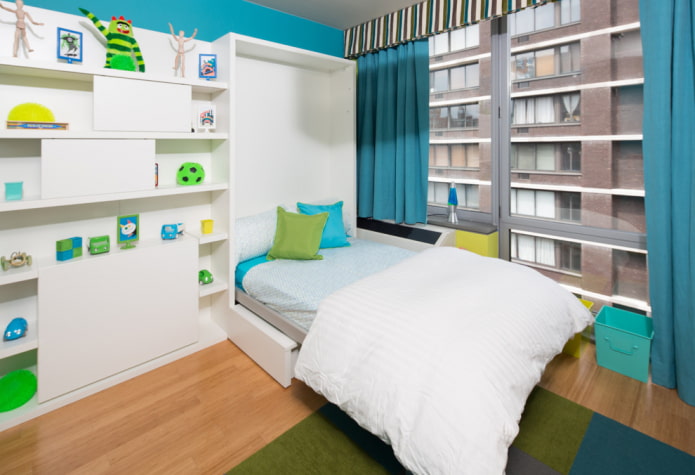 built-in bed in the children's room