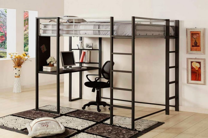 One and a half loft bed One and a half loft bed