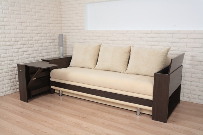 folding sofa with a curbstone in the interior folding sofa with a curbstone in the interior