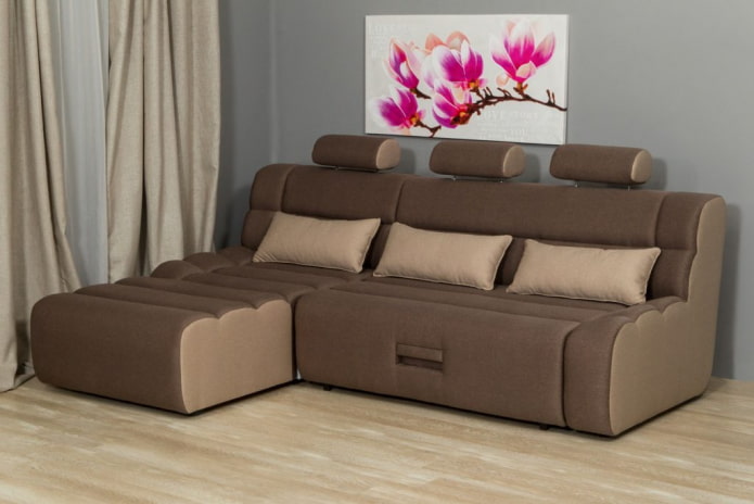 folding sofa with headrests in the interior folding sofa with headrests in the interior