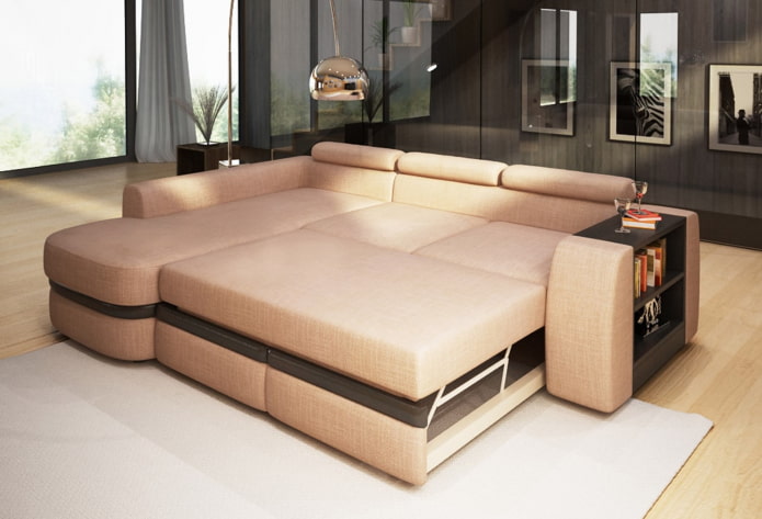folding sofa with shelves in the interior folding sofa with shelves in the interior