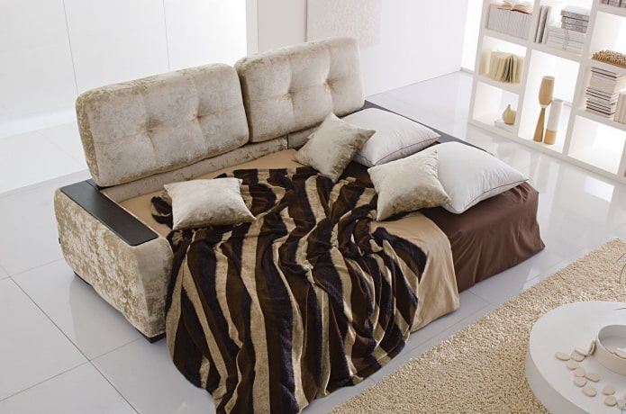 beige folding sofa in the interior beige folding sofa in the interior