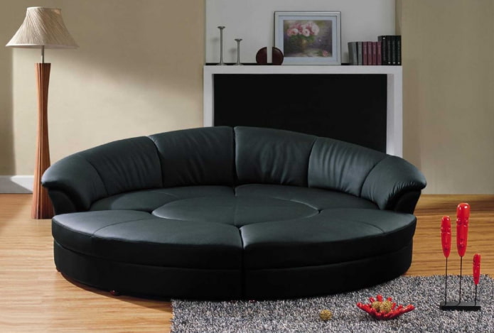 oval folding sofa in the interior oval folding sofa in the interior